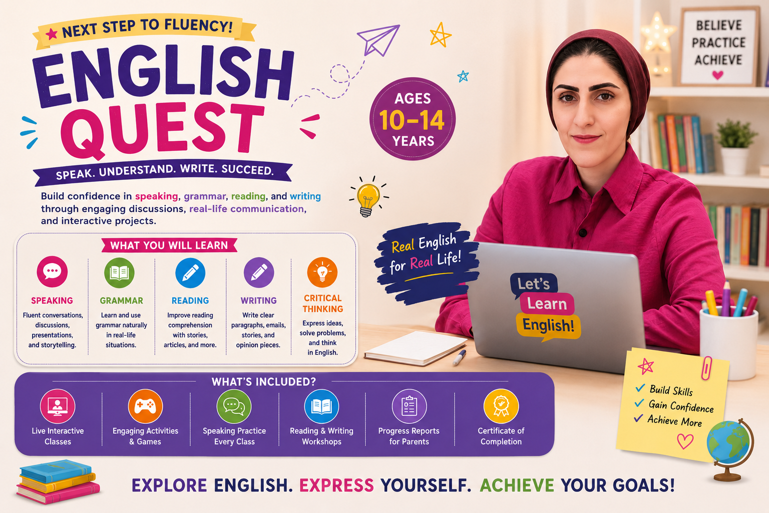 🌟 English Quest (Ages 10–14)
