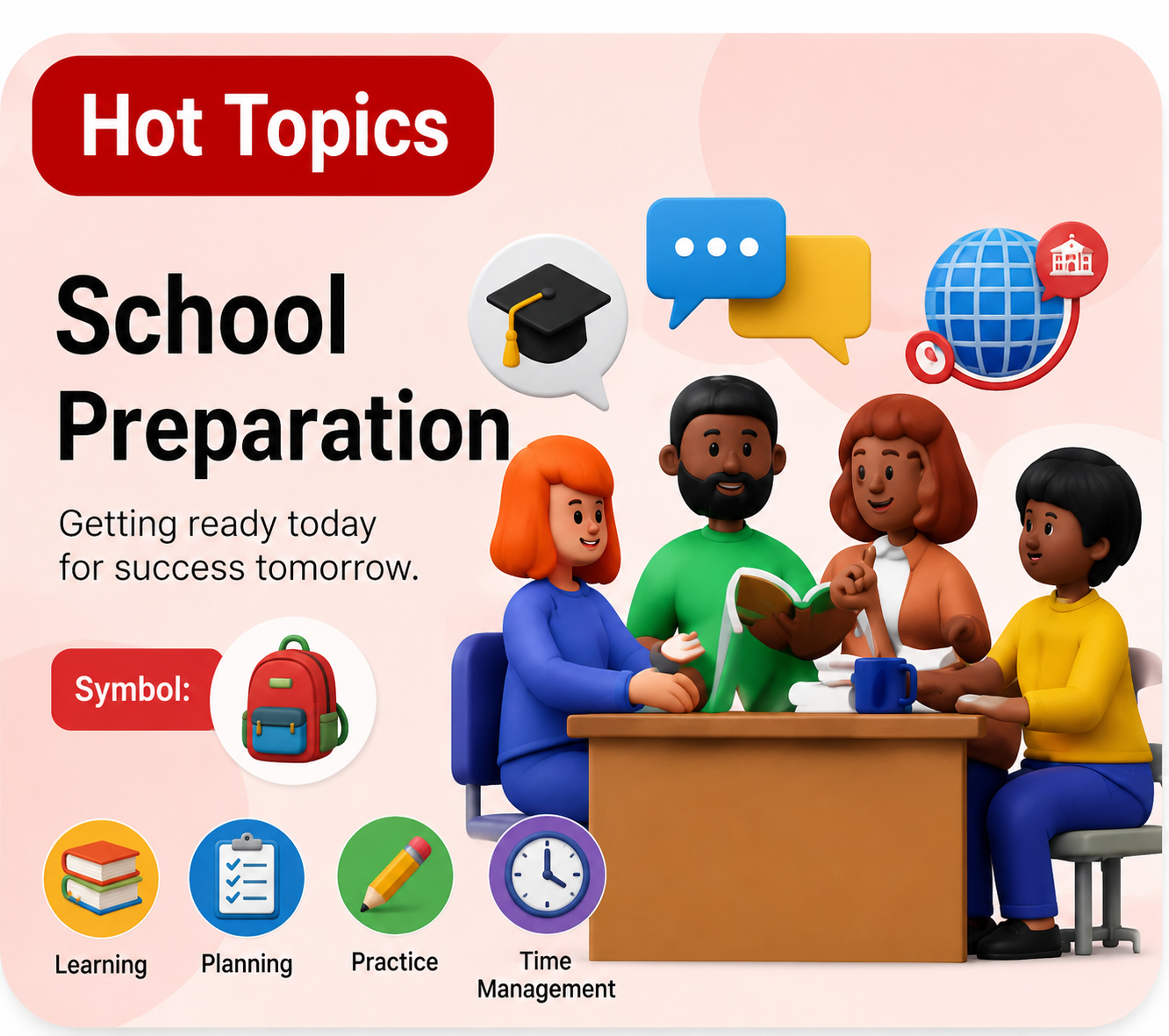 School exam preparation 