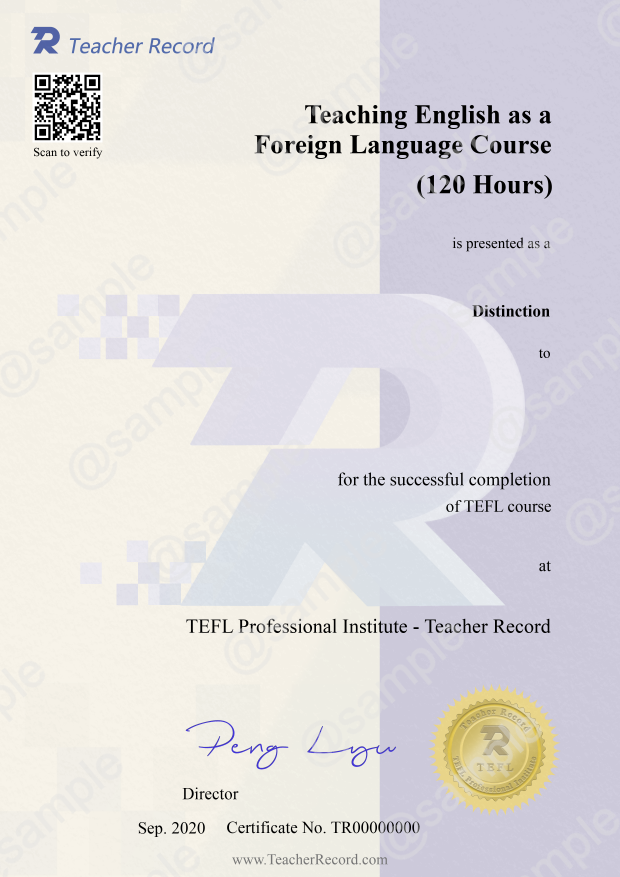 TEFL certificate