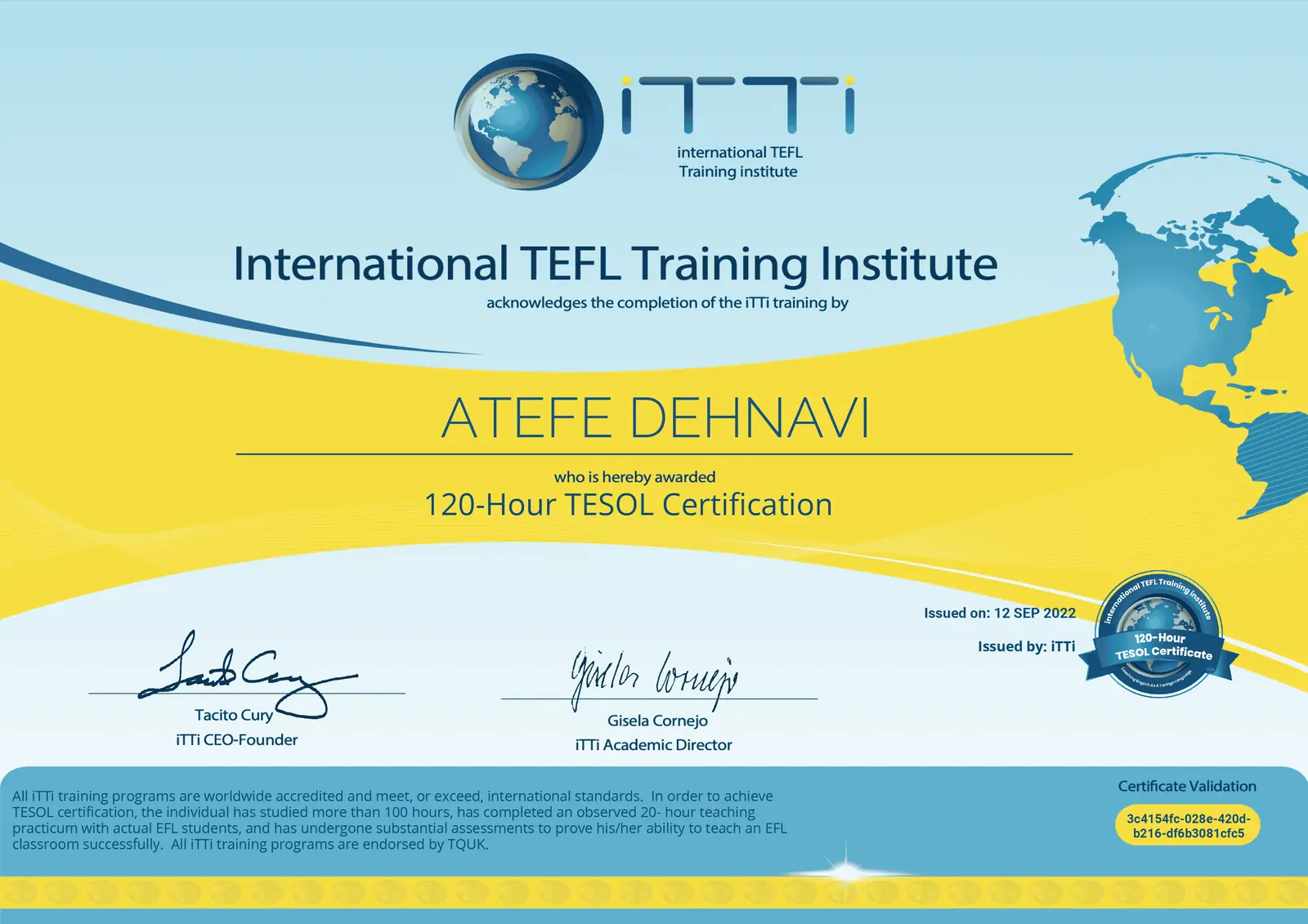 TESOL certificate