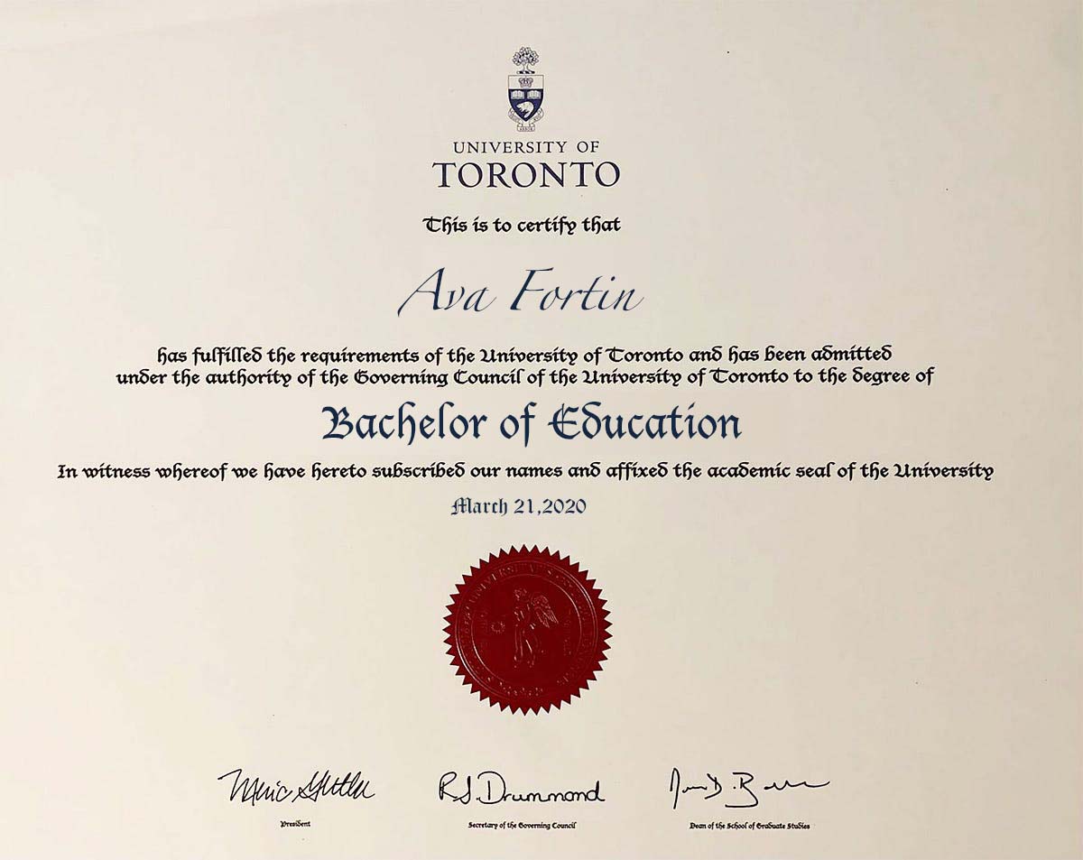 Bachelor's in education certificate