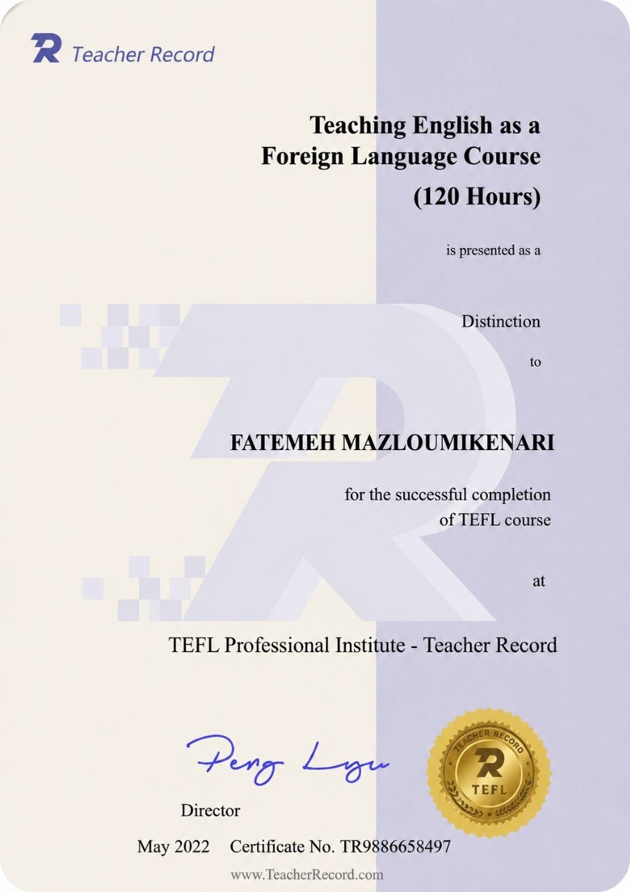 TEFL certificate