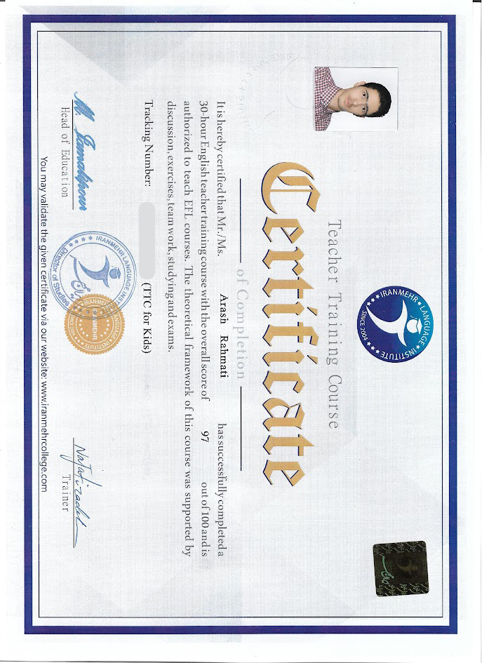 TTC certificate