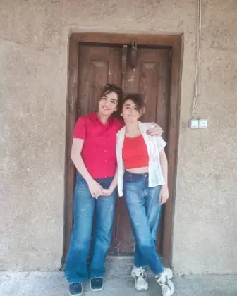 With my sister