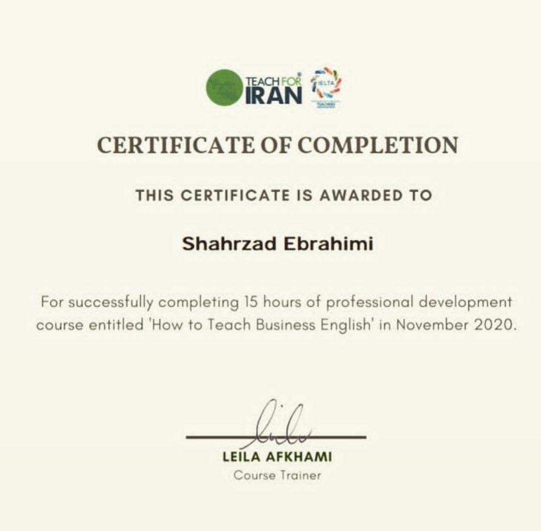 Business English certificate