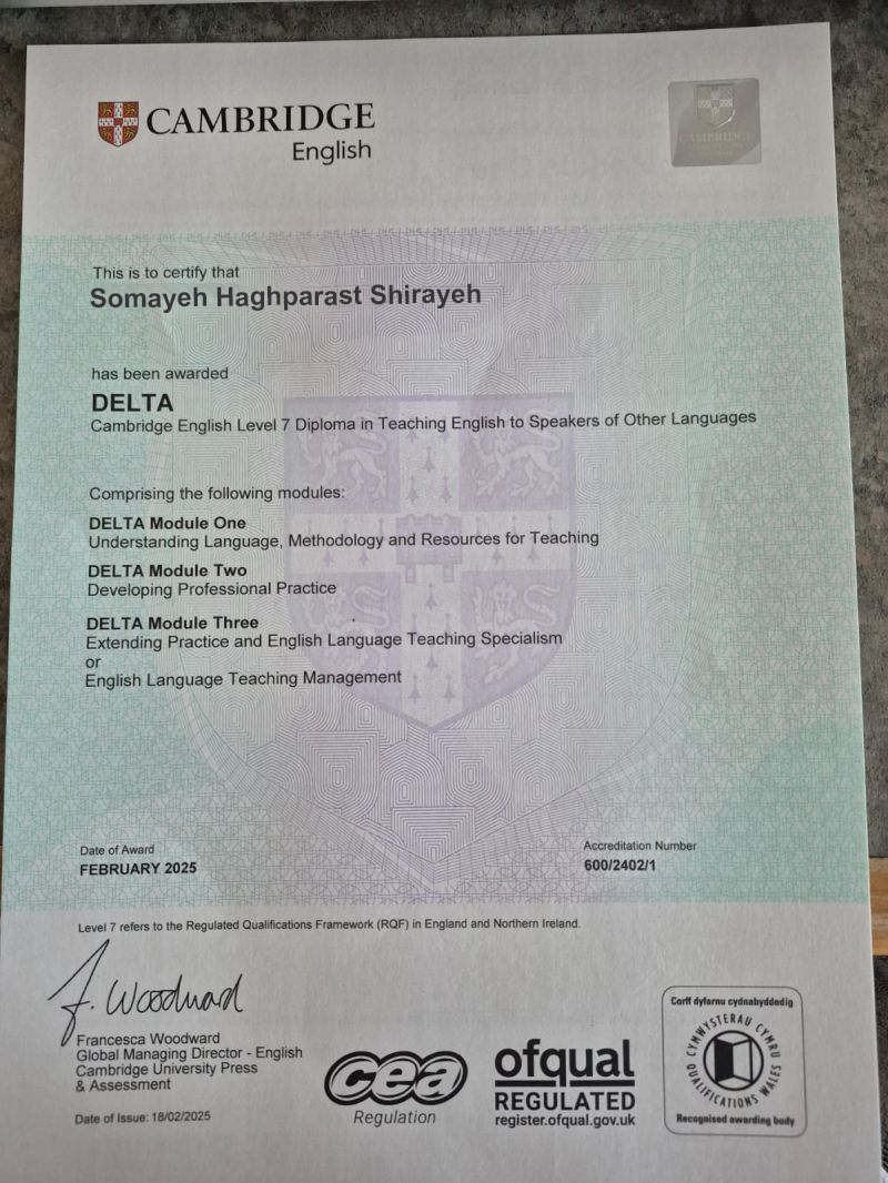DELTA certificate
