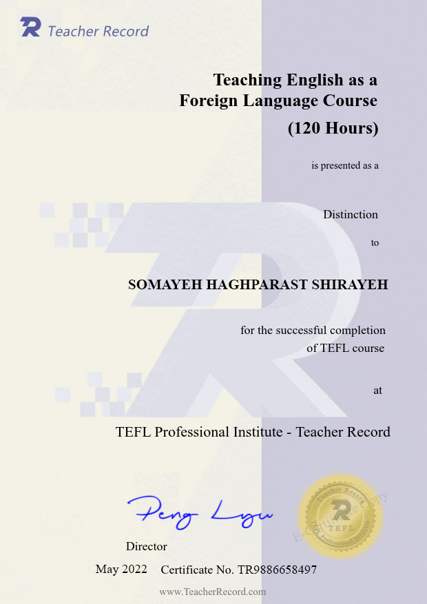 TEFL certificate