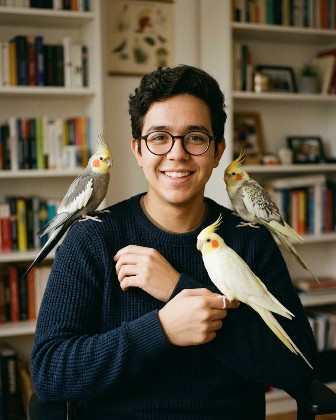 Meet my home office assistants: my cheerful Cockatiel trio