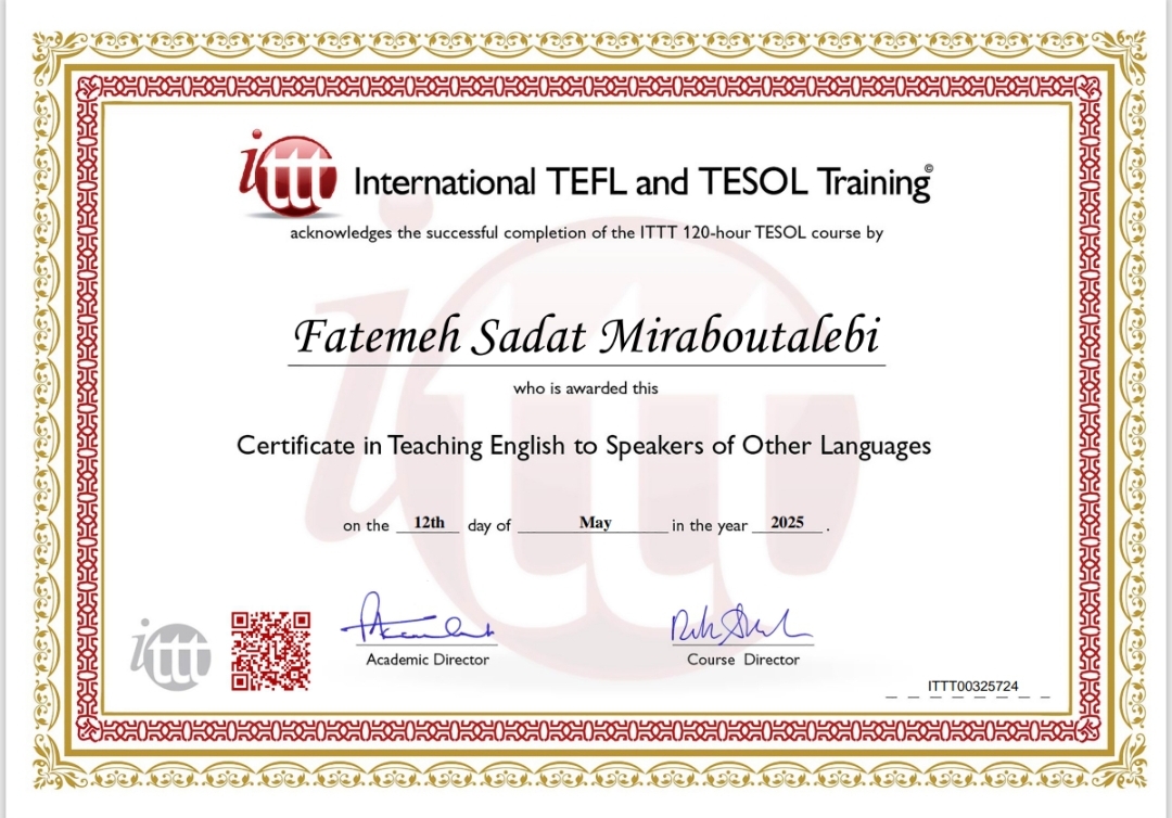 TESOL certificate