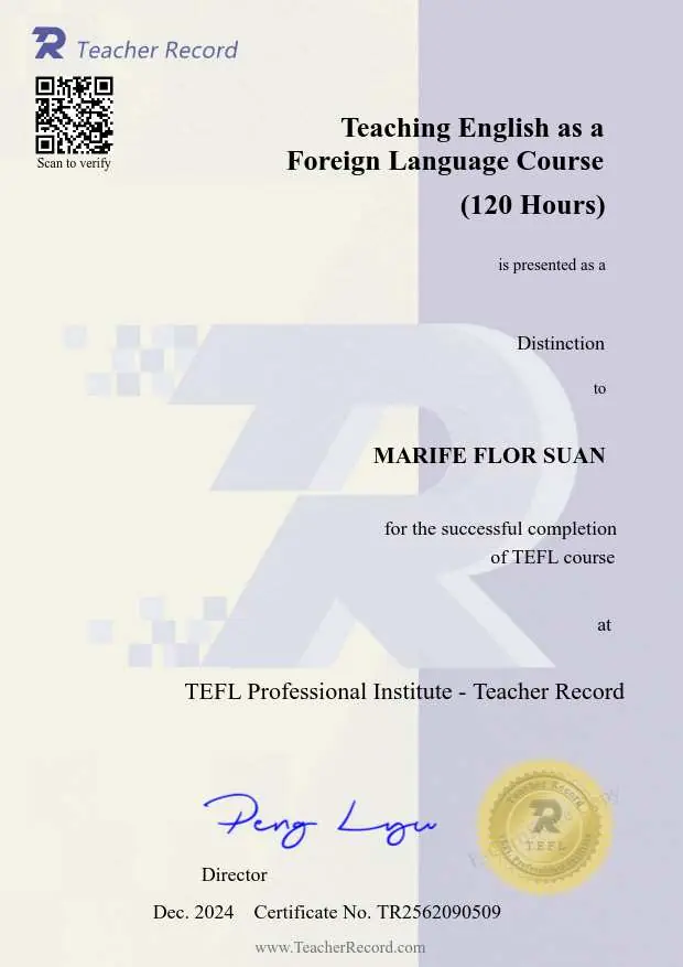 TEFL certificate