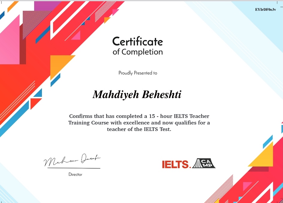 IELTS Trainer certificate