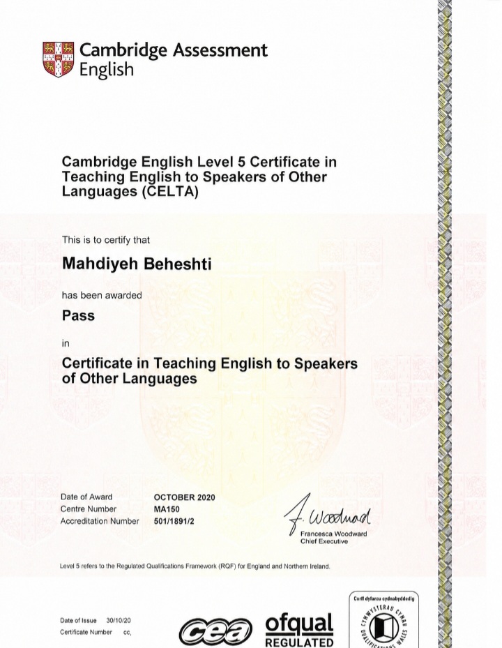 Celta certificate