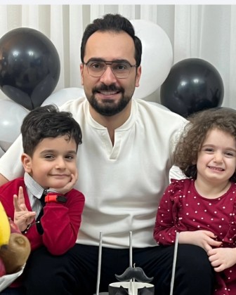 With my nephew and niece 