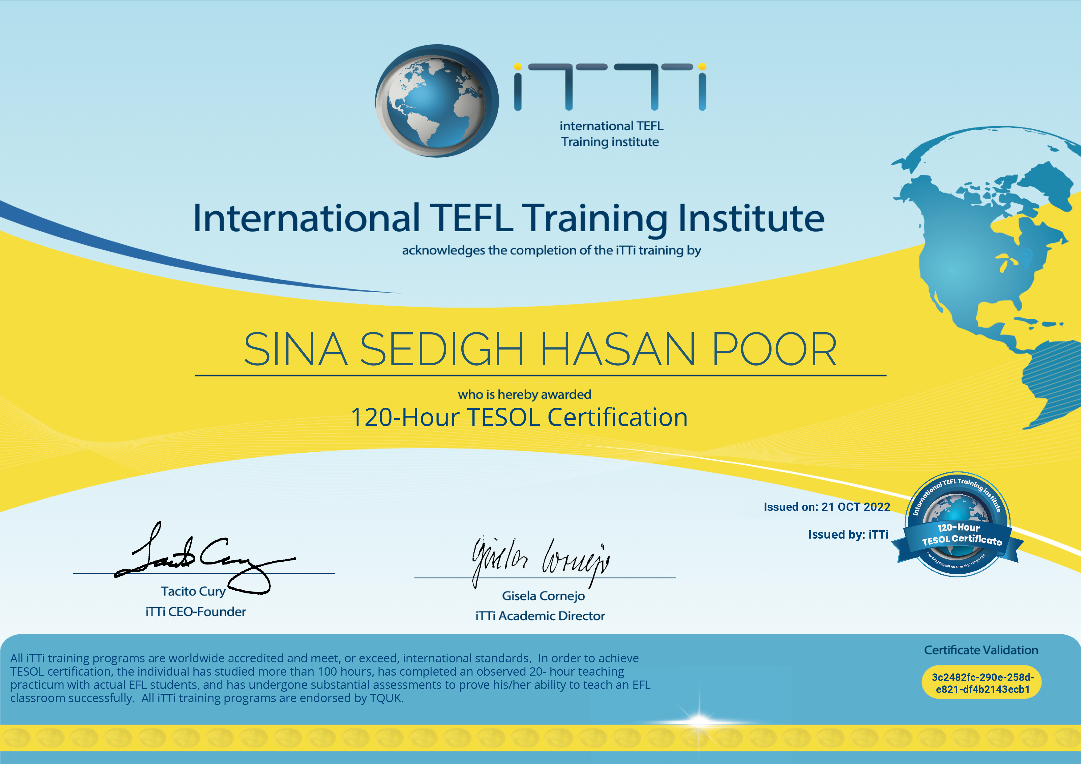 TESOL certificate